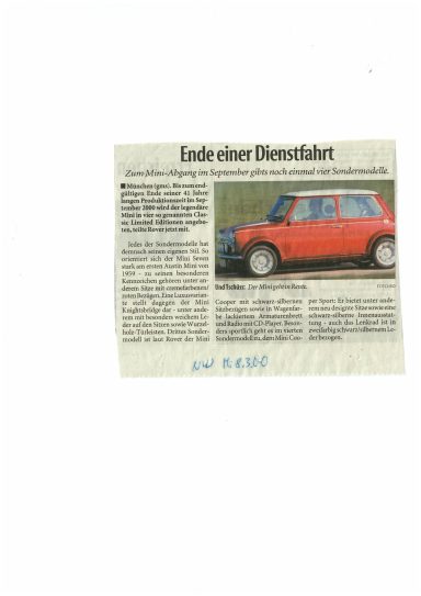 Neue Westfälische / März 2000
